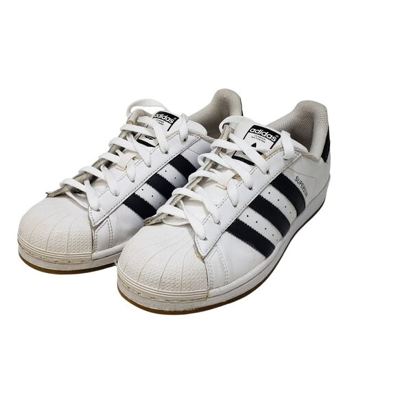 Adidas Originals Superstar White & Black Low-Top Sneakers Men's Size 7 - Picture 2 of 9